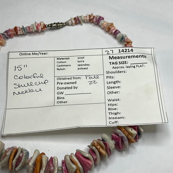 Necklace costume jewelry tropical shell faux puca puka shell beach summer wear - Picture 11 of 11